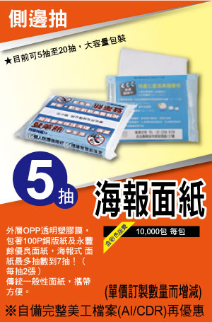 面紙達人-側邊抽海報面紙,全台灣最低價,更多優惠歡迎來電